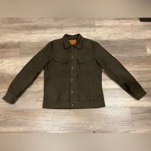 Taylor Stitch Long Haul Jacket in Moss Brushed Reverse Sateen (Size 40)